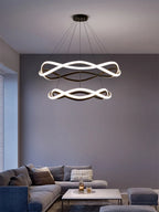 Nordic Circle Chandelier: Modern & Personalized Living Room Lighting