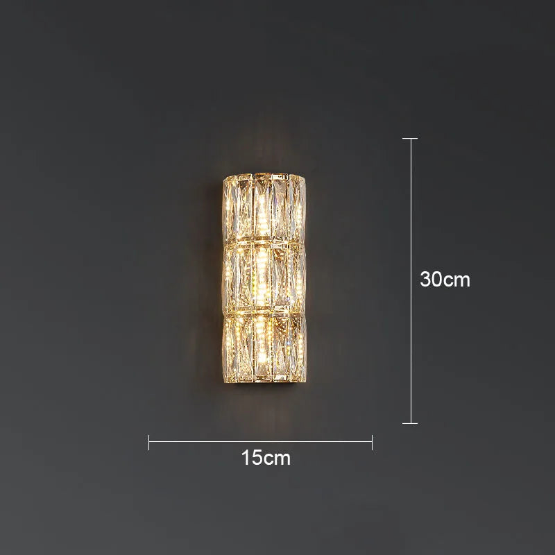 Crystal LED Wall Lamp for Living Room Aisle Bedroom Staircase Decoration