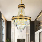 Crystal Chandelier for Duplex Villa Living Room with Intelligent Dimming