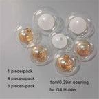 1/4/8pcs Pack 1cm Opening G4 Glass Shade Replacement Globes for Chandelier