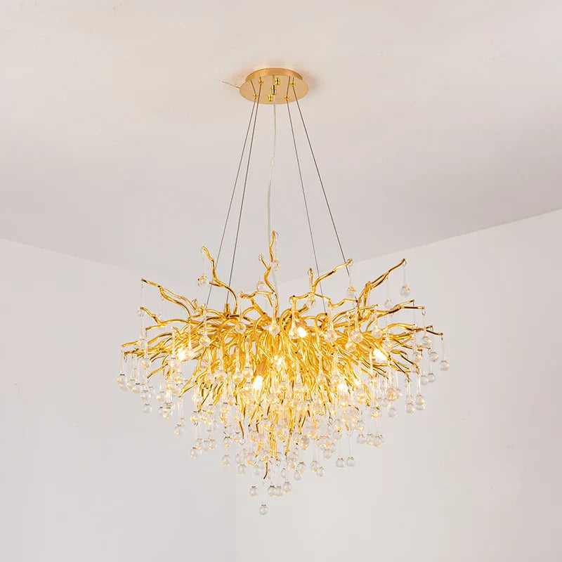 Crystal Chandelier: Modern LED Luxury for Living Room Decor & Lighting