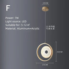 Rotatable LED Pendant Lamp for Modern Indoor Living Room Art Decor Lighting