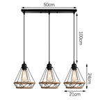 Vintage Hemp Rope Pendant Light Industrial Chandelier Loft Decor Lampshade