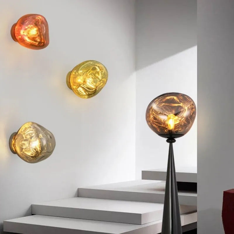 Glass LED Wall Lamp: Modern Lighting for Living Room, Hallway, Bedroom & Decor