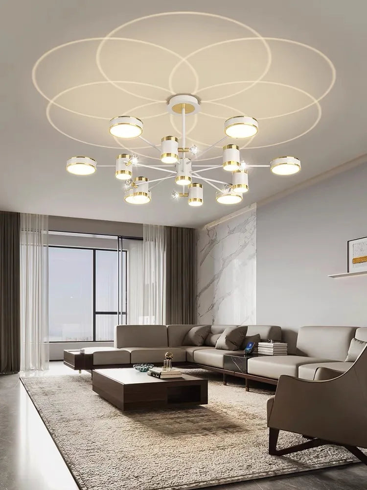 Modern LED Chandelier | Smart Remote Ceiling Pendant Light for Home Decor