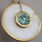 Retro Marble Round Wall Lamp: Minimalist LED Indoor Lighting for Living Room, Bedroom, Study