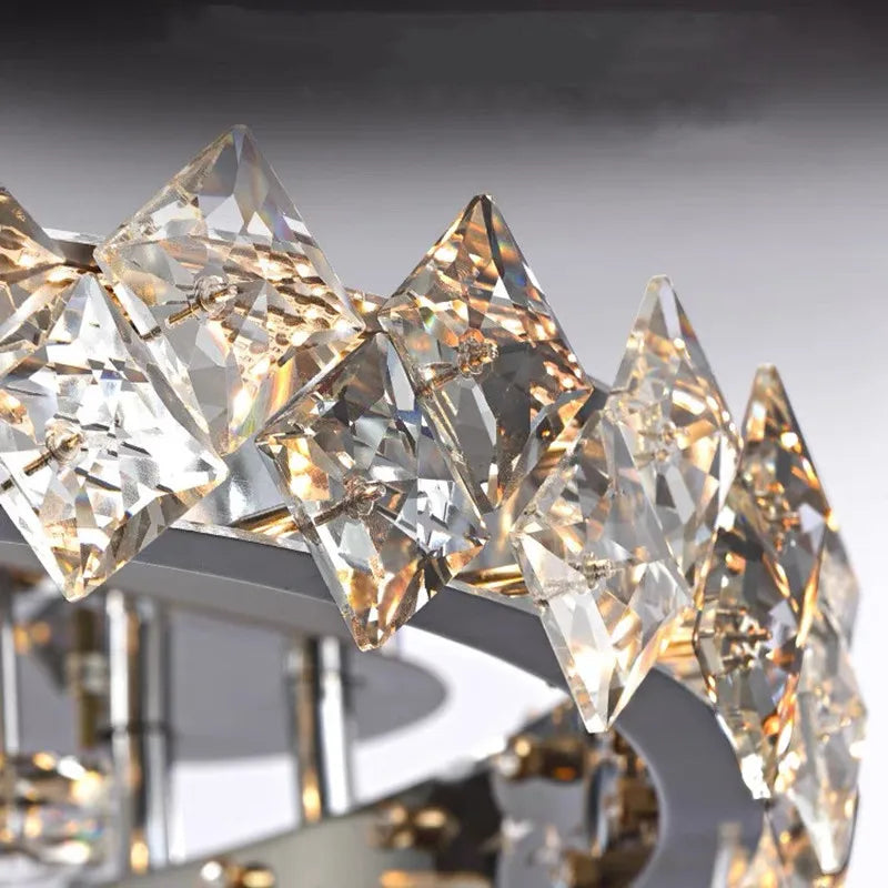 Crystal Ceiling Lamp: Modern Luxury Dimmable Lighting for Living Dining Bedroom