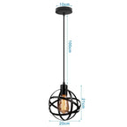 Modern Industrial Cage Pendant Light Fixture for Home Kitchen Island Decor