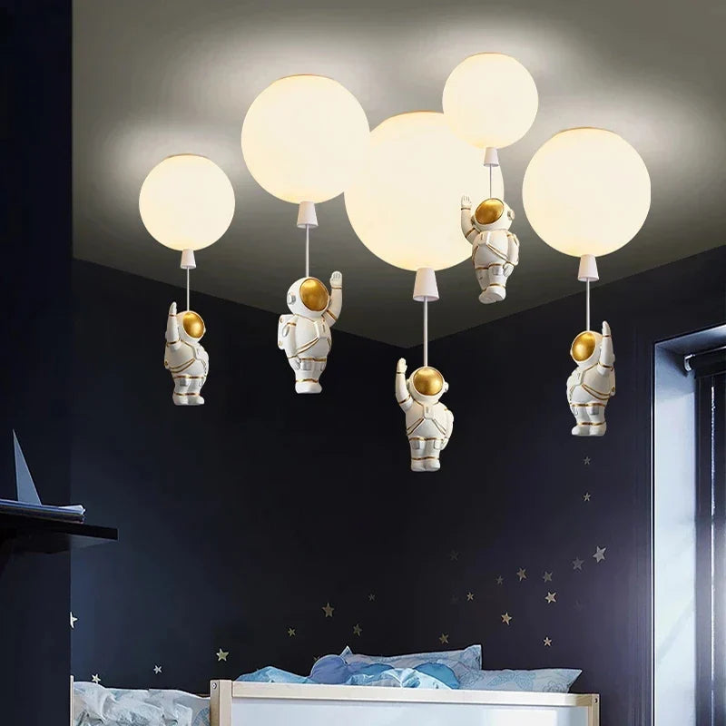 Astronaut Space Ball Ceiling Lamp for Kids Room or Corridor