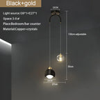 Crystal Round Chandelier: Luxury Modern Nordic Master Bedroom Pendant Lamp