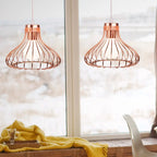 Industrial Cage LED Pendant Light for Modern Vintage Chandelier in Living Room