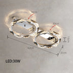 Modern Crystal LED Ceiling Chandelier Light Set for Stylish Indoor Lighting