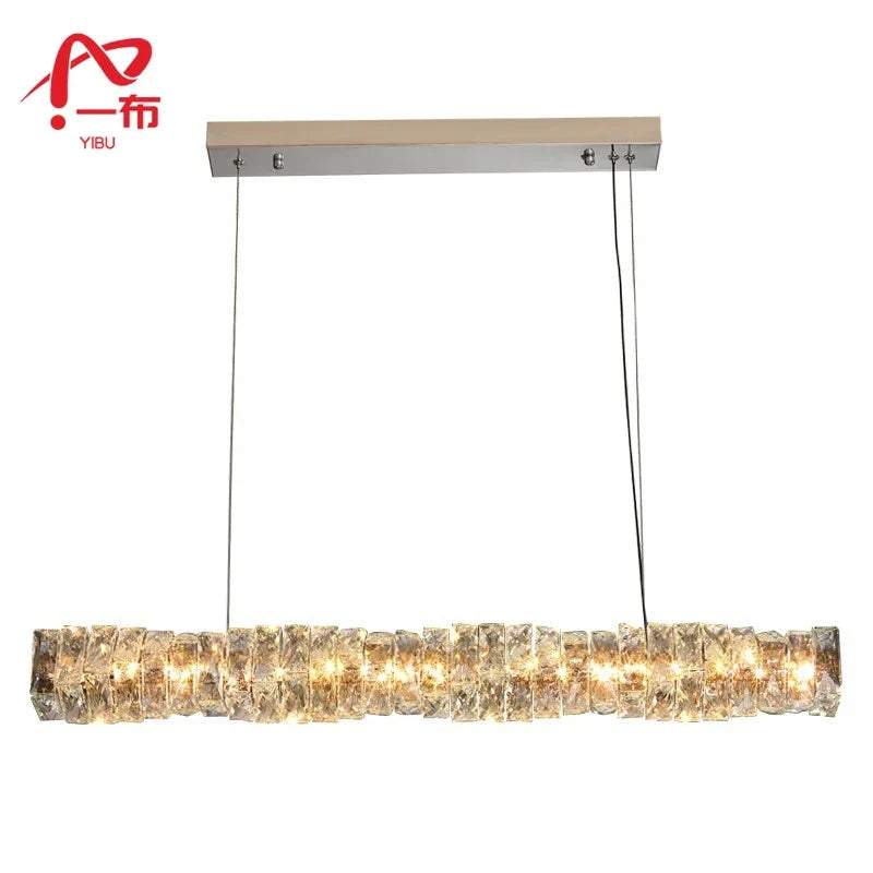 Crystal Dining Table Pendant Lamp: Elegant Led Decoration for Kitchen Island, Restaurant, Living Room