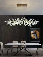 Luxe Ginkgo Leaves Chandelier Pendant Light for Living Room Bedroom