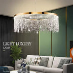 Crystal Chandelier Luxury Pendant Light for Living Dining Room LED Fixture