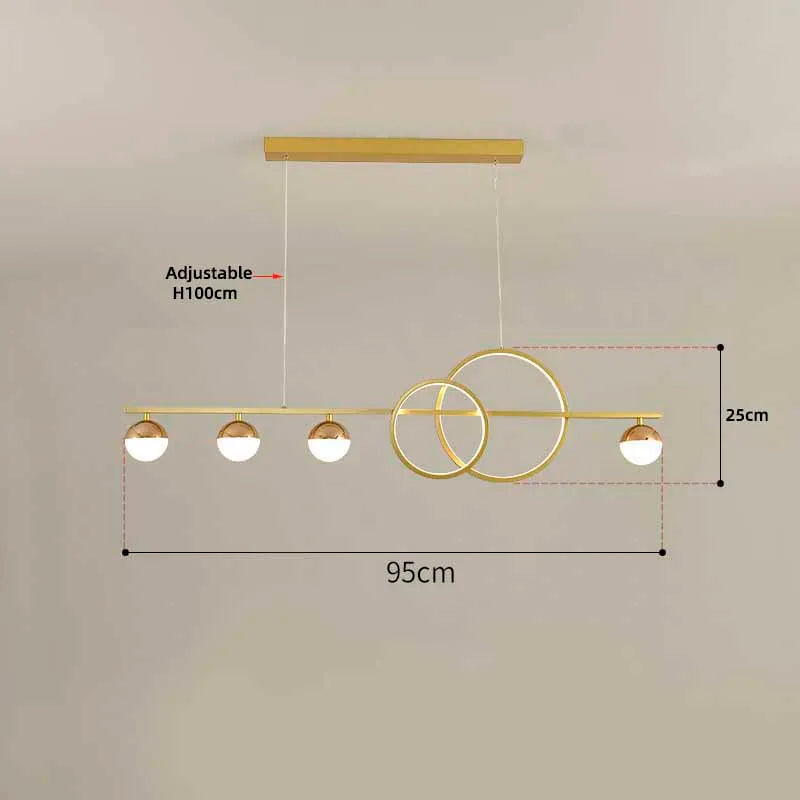 Nordic Minimalist LED Chandelier for Modern Dining, Bar, and Restaurant