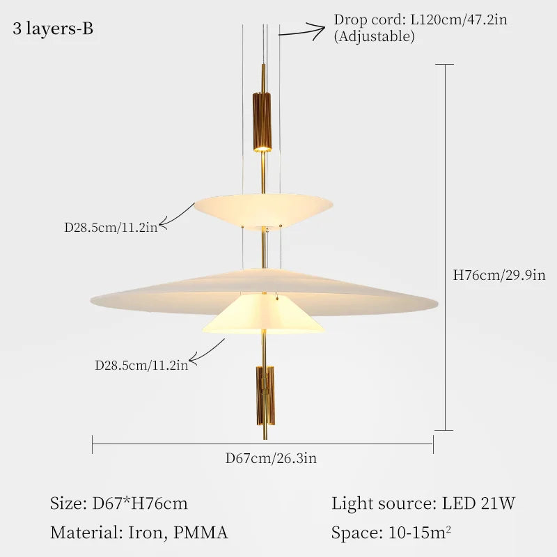 UFO LED Chandelier Pendant Light for Dining Living Room Bar - Modern Saucer Design