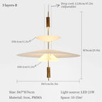 UFO LED Chandelier Pendant Light for Dining Living Room Bar - Modern Saucer Design