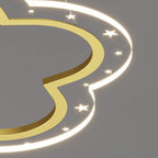 Cloud Flower LED Chandelier: Kid's Bedroom Starry Sky Decorative Lighting Fixture