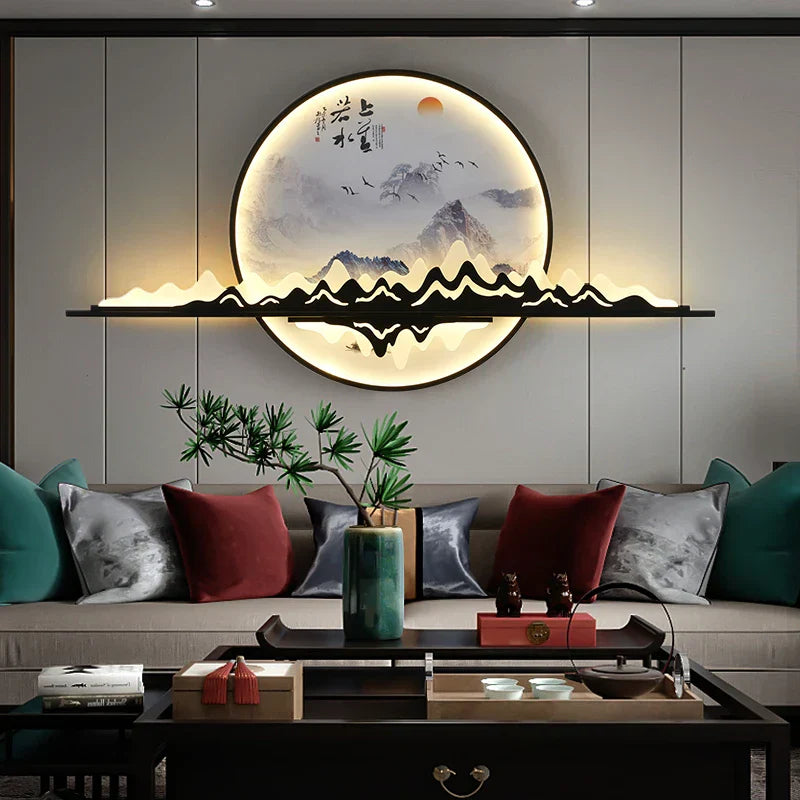 Modern LED Chinese Picture Wall Lamp for Creative Indoor Decor