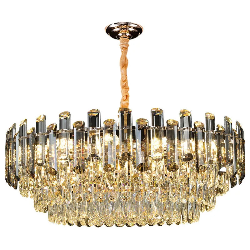 Luxury Crystal Chandelier: Modern Living Room & Dining Room LED Lighting
