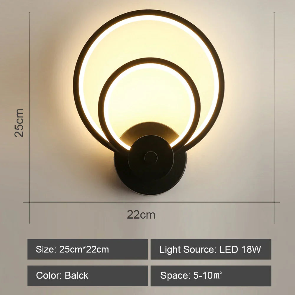 Nordic Acrylic LED Wall Sconce for Bedroom Restaurant Hallway