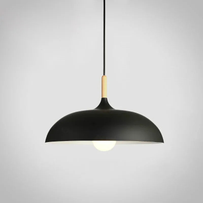 Minimalist Wooden & Aluminum Pendant Lamp for Living Room, Bedroom, Study & Corridor