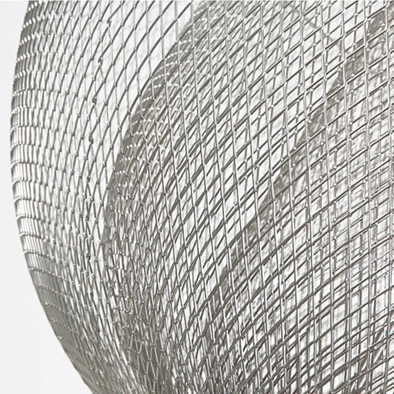 Meshmatics Birdcage Chandelier: Modern Dimmable Pendant Light in Golden & Silver