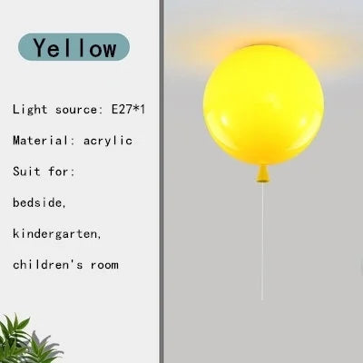 Kids' Balloon Pendant Chandelier LED Hanging Lamp for Living Room