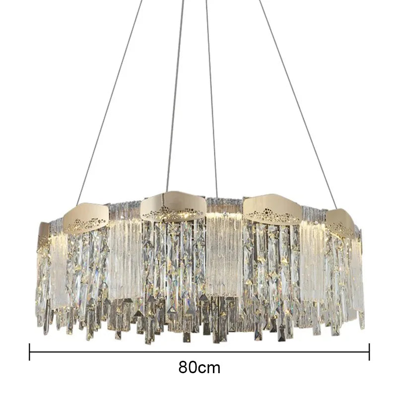 Crystal Ceiling Chandelier: Modern Luxury Lighting for Living Room, Dining Room, Bedroom