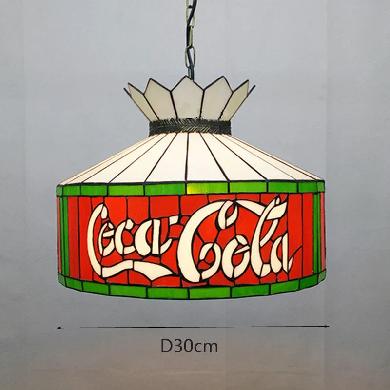 Mediterranean Tiffany Stained Glass Pendant Light for Dining Room and Kitchen