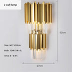 Gold Crystal Chandelier: Modern Luxury LED Pendant Lights for Living, Dining, Bedroom Decor