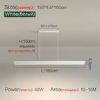 Nordic Modern Dining Chandelier LED Strip Lamps for Home, Office, and Restaurant Lighting