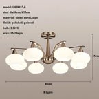 Modern Nickel LED Chandelier Light for Living, Dining, Bedroom - Luminaire