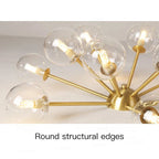 Glass Ball LED Ceiling Chandelier for Modern Living Room and Bedroom Lighting