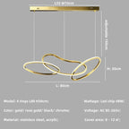 Rose Gold Maillon Pendant Light for Minimalist Dining Room Décor