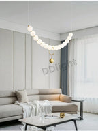 Modern Copper LED Chandelier for Living Room, Bedroom, Dining, Kitchen Decor