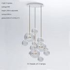 Glass Bubble Ball LED Chandelier Mickey Light for Restaurant, Bar, and Store