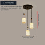 Rotating Chinese Style Stair Chandelier: High-End Villa Duplex Lamps