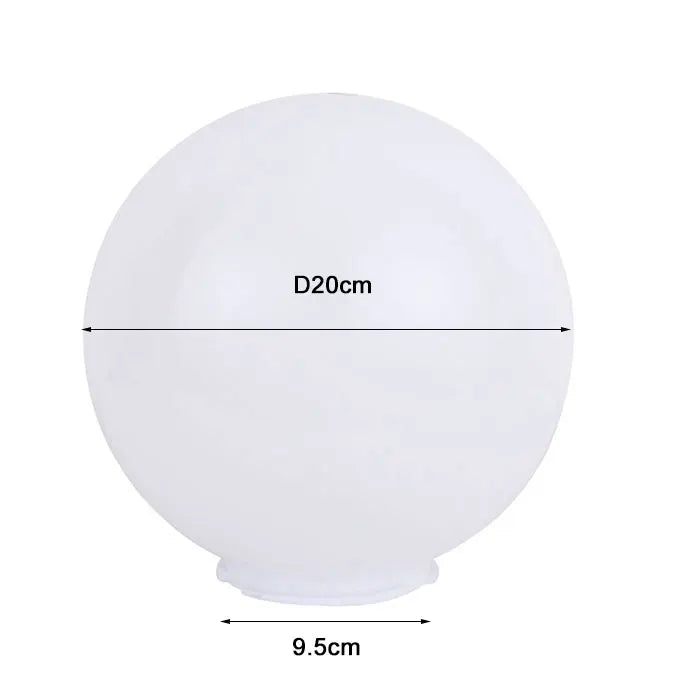 Acrylic Round Globe Lamp Shade for Outdoor Post Pillar Lawn Lighting