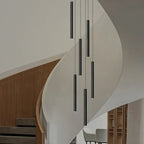 Modern Minimalist LED Stair Chandelier for Duplex Building Villa Living Room Dining Area