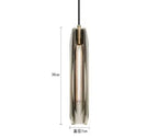 Copper Crystal Tulip Chandelier - Postmodern American Bedroom Bar Bedside Light