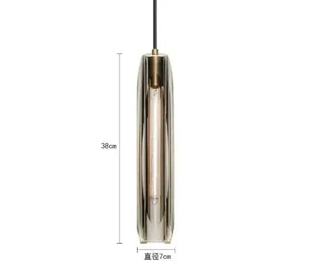 Copper Crystal Tulip Chandelier - Postmodern American Bedroom Bar Bedside Light