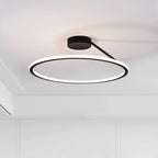 Modern Round LED Ceiling Chandelier Aluminum Dimmable Bedroom Light