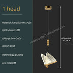 Butterfly Acrylic Chandelier Modern Ceiling Light Pendant Lamp for Living Room