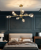 Modern Diamond Crystal Chandelier LED Light Fixtures for Kitchen Living Room