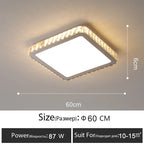 Crystal LED Ceiling Lamp: Luxury Golden Glossy Lighting Fixture for Living Room