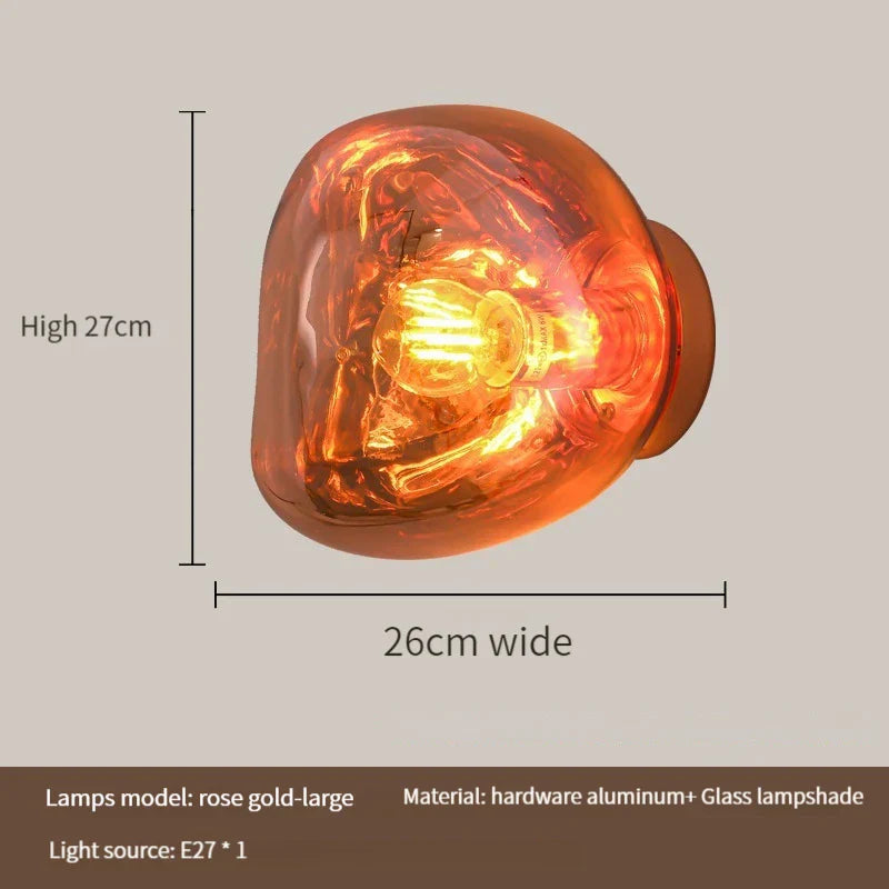 Glass LED Wall Lamp: Modern Lighting for Living Room, Hallway, Bedroom & Decor