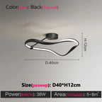 Modern Minimalist LED Ceiling Lamp for Master Bedroom and Book Room