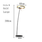 Circular Luminescence LED Floor Lamp for Living Room Bedroom Hotel Decor